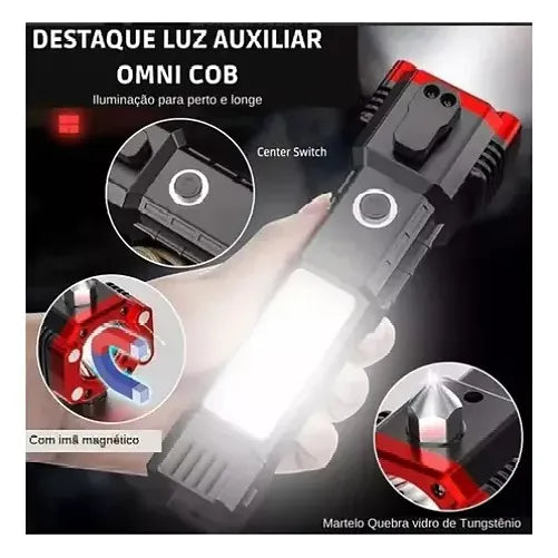 Linterna Seguridad 4 en 1